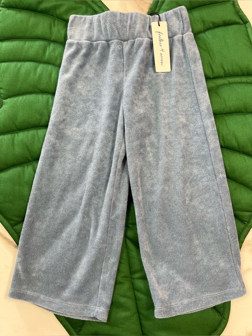 NWT Feather 4 arrow kids forever terry fabric pants. Blue. Size 4T.
